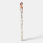 Graviert Rosa Wasserfarbe Girly Floral Zwei-Foto iPhone Hülle (Linke Seite)