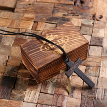 Gravierte Geschenkboxen mit Schwarzes Kreuz