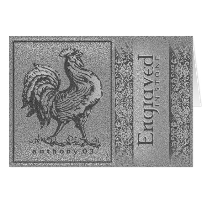 Gravierte Karte (Vorderseite (Horizontal))