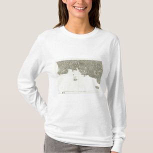 Gravierte Karte von Frankreich 2 T-Shirt