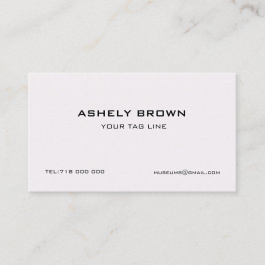 Gravierte Minimalistische Geschäfts-Karte Visitenkarte (Vorderseite)