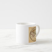 Gravierte Osthemisphäre-Karte Espressotasse (Vorderseite Rechts)