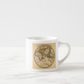 Gravierte Osthemisphäre-Karte Espressotasse (Rechts)