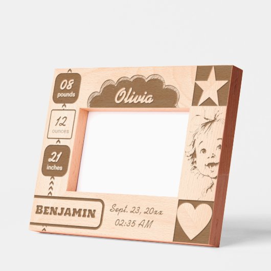 Gravierte Rahmen für Baby Script (Links)