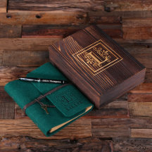 Gravierte Schreibschrift Set & Hunter Green Felt J