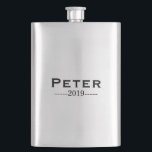 Gravierte Trauzeugen Silver Flask Flachmann<br><div class="desc">Gravierte Trauzeugen Silver Flask</div>
