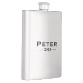 Gravierte Trauzeugen Silver Flask Flachmann (Rechts)