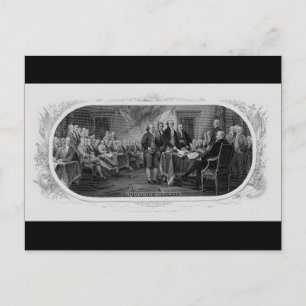 Gravierte Unabhängigkeitserklärung John Trumbull Postkarte