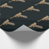 Gravierter antiker Gewehr-Kollektor Geschenkpapier (Ecke)