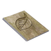 Graviertes Blatt Notizblock (Rechte Seite)