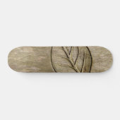 Graviertes Blatt Skateboard (Horizontal)