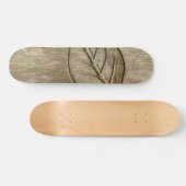 Graviertes Blatt Skateboard (Horizontal)