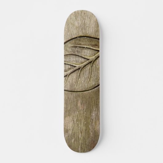 Graviertes Blatt Skateboard (Vorne)