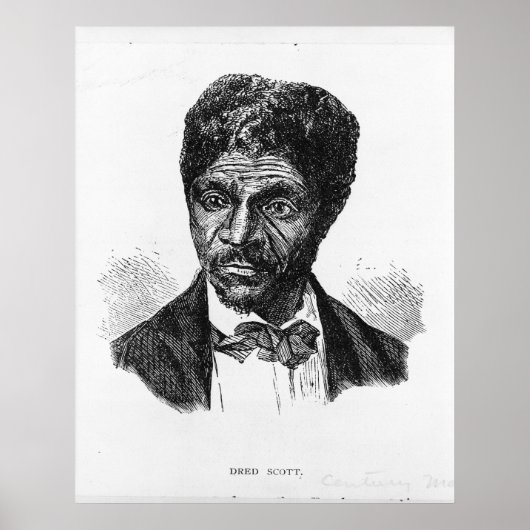Graviertes Portrait von African American Dred Scot Poster (Vorne)