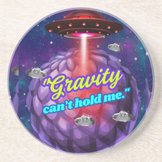 GRAVITÄT KANN MICH NICHT HALTEN GETRÄNKEUNTERSETZER (Vorne)