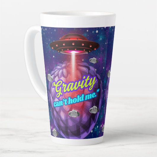 GRAVITÄT KANN MICH NICHT HALTEN MILCHTASSE (Linke Ecke)