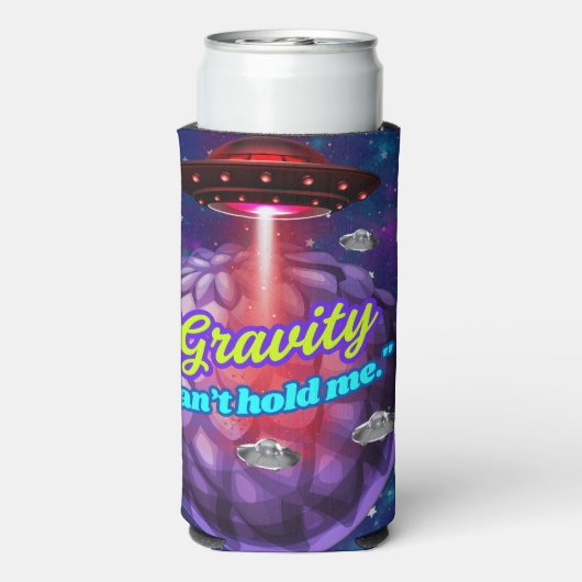 GRAVITÄT KANN MICH NICHT HALTEN SELTERS DOSENKÜHLER (Seltzer Rückseite)