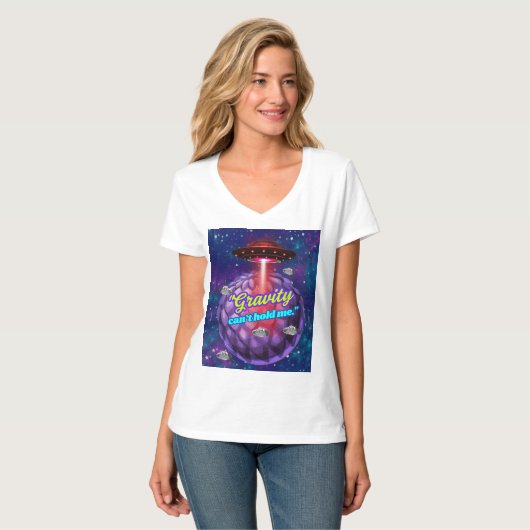 GRAVITÄT KANN MICH NICHT HALTEN T-Shirt (Vorderseite Vollansicht)