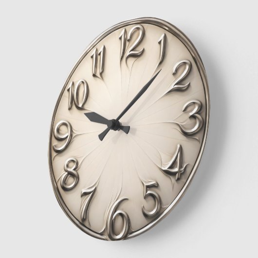 Gravitational Drift — Surreal Distorted Numeral Große Wanduhr (Winkel)