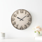 Gravitational Drift — Surreal Distorted Numeral Große Wanduhr (Zuhause)