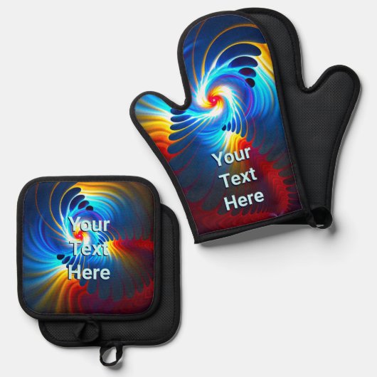 Gravitations Blueshift Ofenhandschuh & Topflappen-Set (Vorderseite/Rückseite)