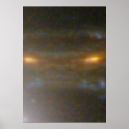 Gravitationsgeladenes Bild der Ferngalaxie Poster (Vorne)