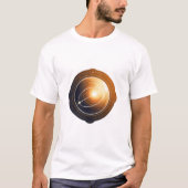 Gravitationsharmonie: Emblemhemd für kosmische Krä T-Shirt (Vorderseite)