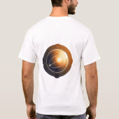 Gravitationsharmonie: Emblemhemd für kosmische Krä T-Shirt (Rückseite)