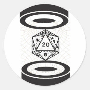 Gravitationsrolle Runder Aufkleber