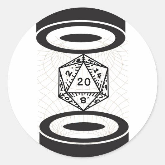 Gravitationsrolle Runder Aufkleber (Vorderseite)