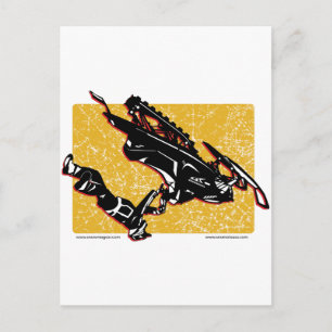 GRAVITÄTSLED-Gelb Postkarte