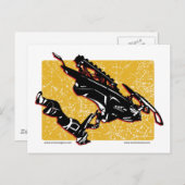 GRAVITÄTSLED-Gelb Postkarte (Vorne/Hinten)