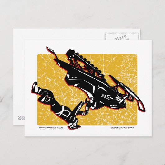 GRAVITÄTSLED-Gelb Postkarte (Vorne/Hinten)