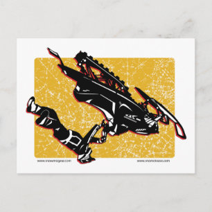 GRAVITÄTSLED-Gelb Postkarte