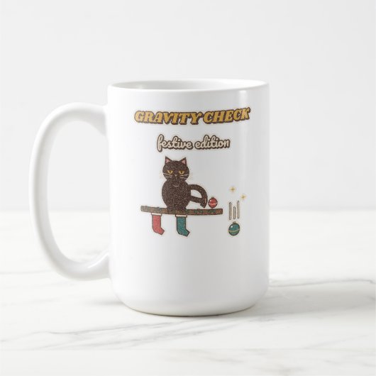 Gravity Check Festive Edition Katze Kaffeetasse (Links)
