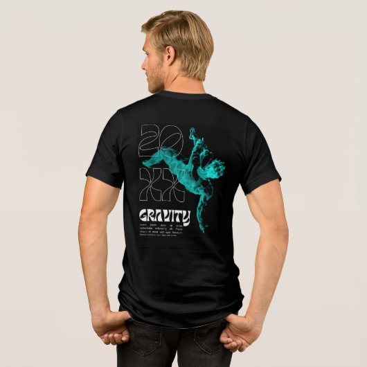 Gravity Dance 2025 - Dynamic Aqua Figure Tri-Blend Shirt (Rückseite voll)