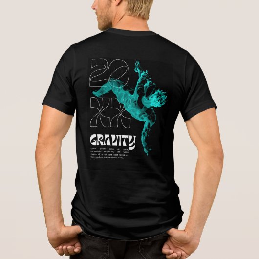 Gravity Dance 2025 - Dynamic Aqua Figure Tri-Blend Shirt (Rückseite)