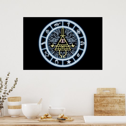 Gravity Falls Bill Cipher Wheel Poster (Küche)