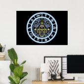 Gravity Falls Bill Cipher Wheel Poster (Heimbüro)