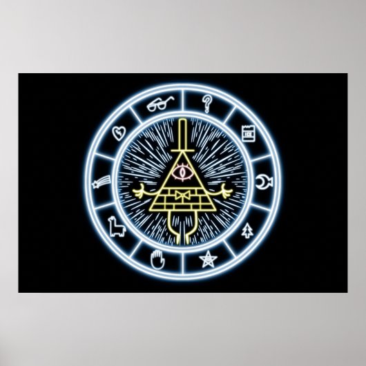 Gravity Falls Bill Cipher Wheel Poster (Vorne)