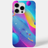 Gravity Flow: Neon Abstract Art Phone Case (Rückseite)