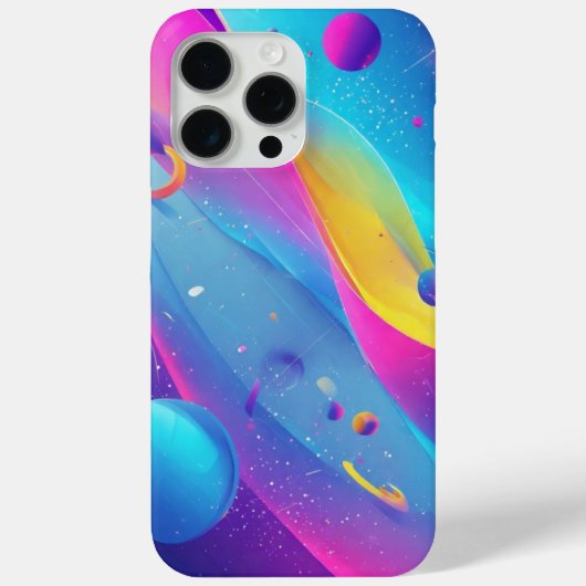 Gravity Flow: Neon Abstract Art Phone Case (Rückseite)