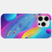 Gravity Flow: Neon Abstract Art Phone Case (Rückseite (Horizontal))