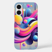 Gravity Flow: Neon Abstract Art Phone Case (Rückseite)