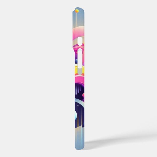 Gravity Flow: Neon Abstract Art Phone Case (Rückseite / Links)