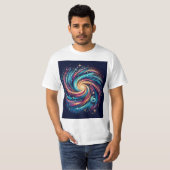 Gravity in Motion: Farbenvolles Swirling Galaxy Sh T-Shirt (Vorne ganz)