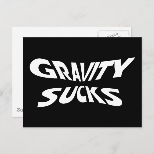 Gravity Ist zum Kotzen - Funny Physics Science Spa Postkarte (Vorne/Hinten)