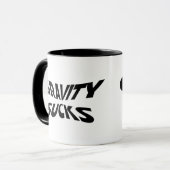 Gravity Ist zum Kotzen - Funny Physics Science Spa Tasse (Vorderseite Links)