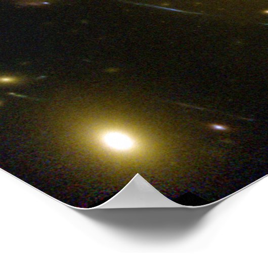 Gravity Lens of Galaxy Cluster Abell 2218 Poster (Ecke)