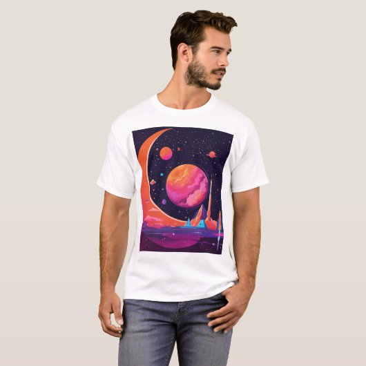 Gravity & Magnetism in Space – Futuristic Science  T-Shirt (Vorne ganz)